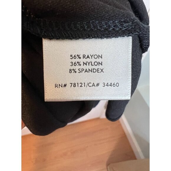 Eileen Fisher Black A-Line Pleated Midi Skirt Medium Elastic Waist Travel Work - Picture 5 of 6